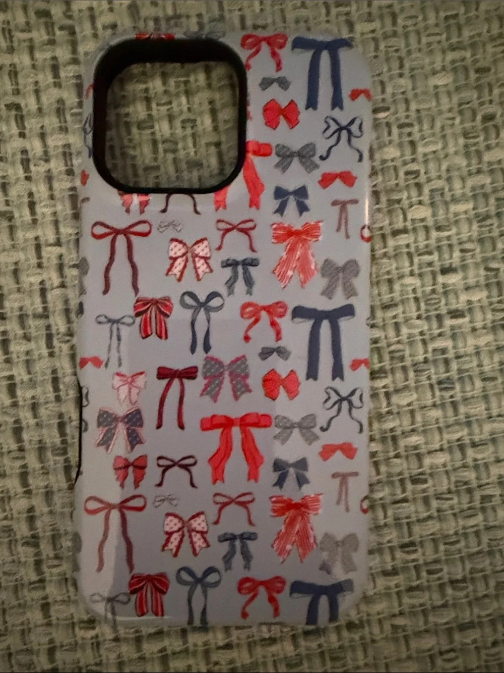 Playful Bows Kids Phone 16 pro max Case - Pink, Red & Navy